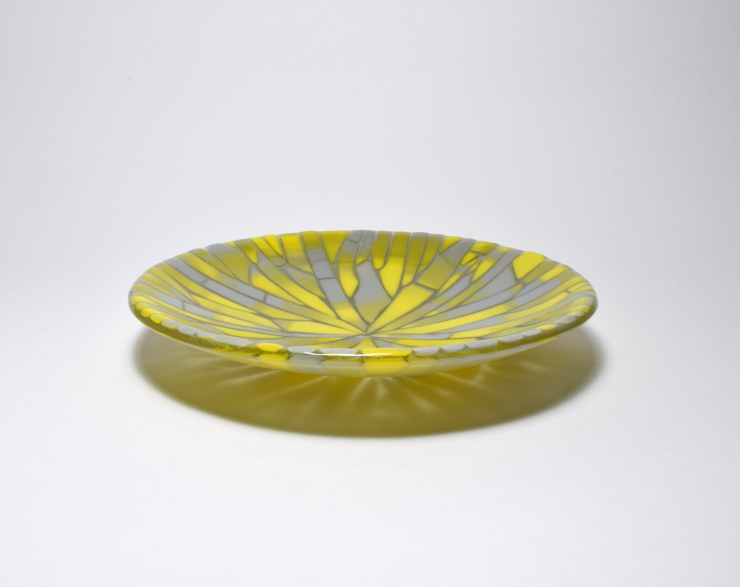 Yellow and Grey Mosaic Round Bowl (Coasters available)