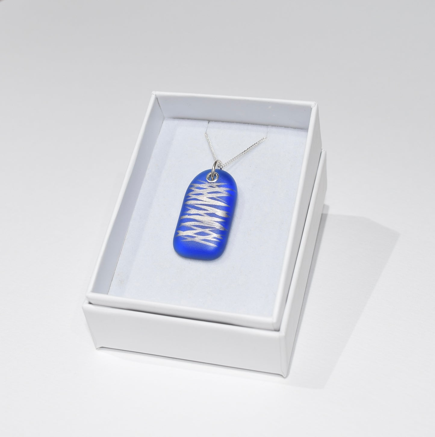 Blue Upcycled Glass Pendant