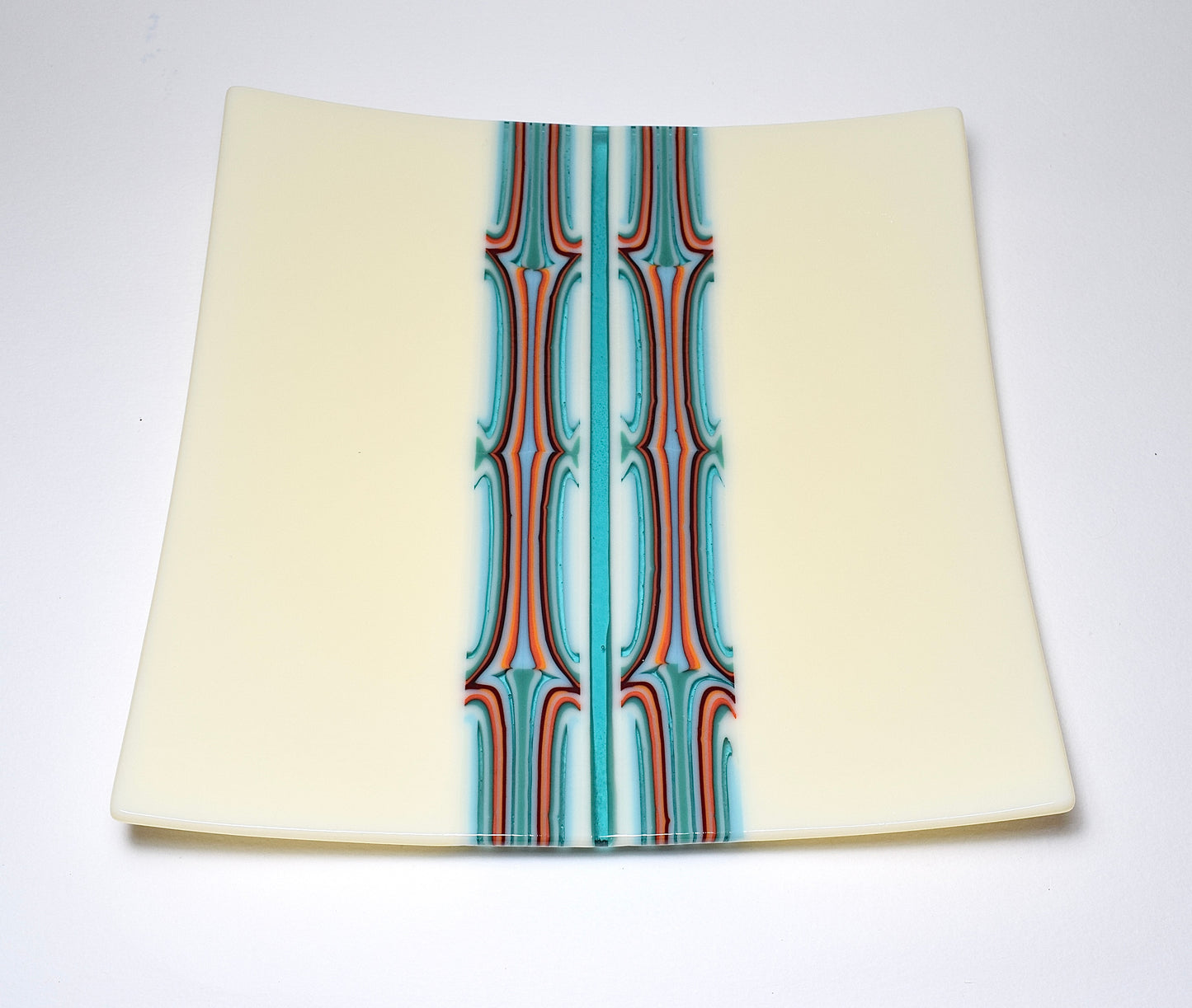 Cream Pattern Bar Square Dish
