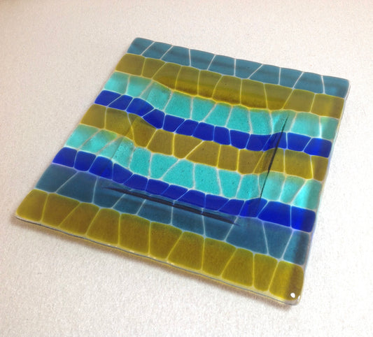 Blue Water Square Dish