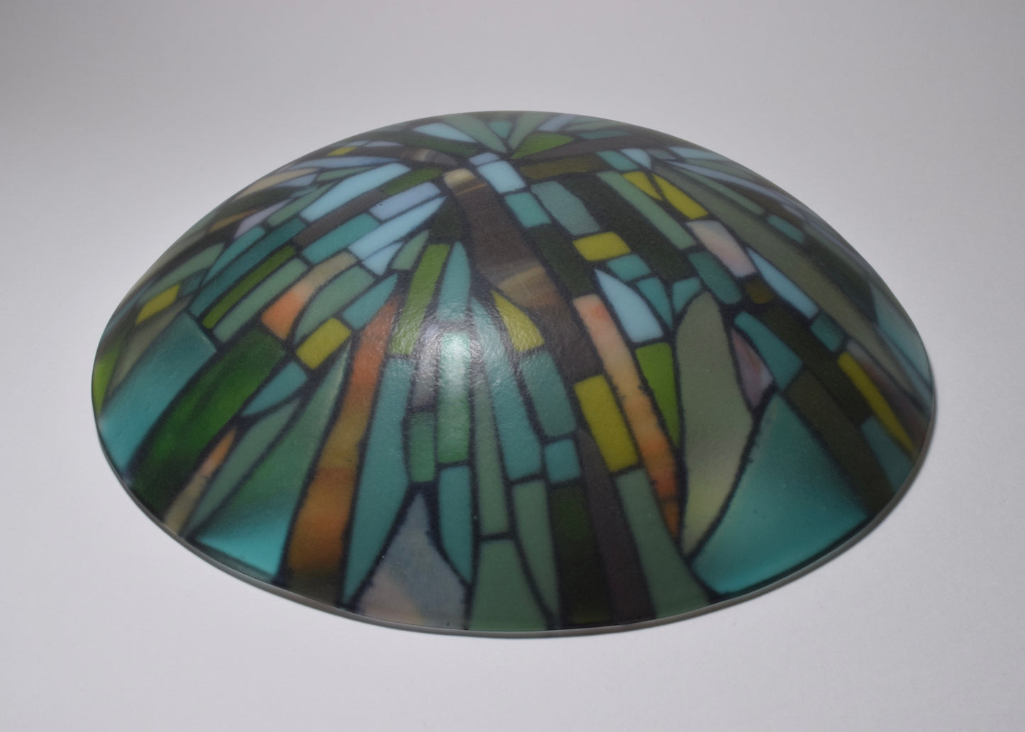 Multi Green Mosaic Round Bowl