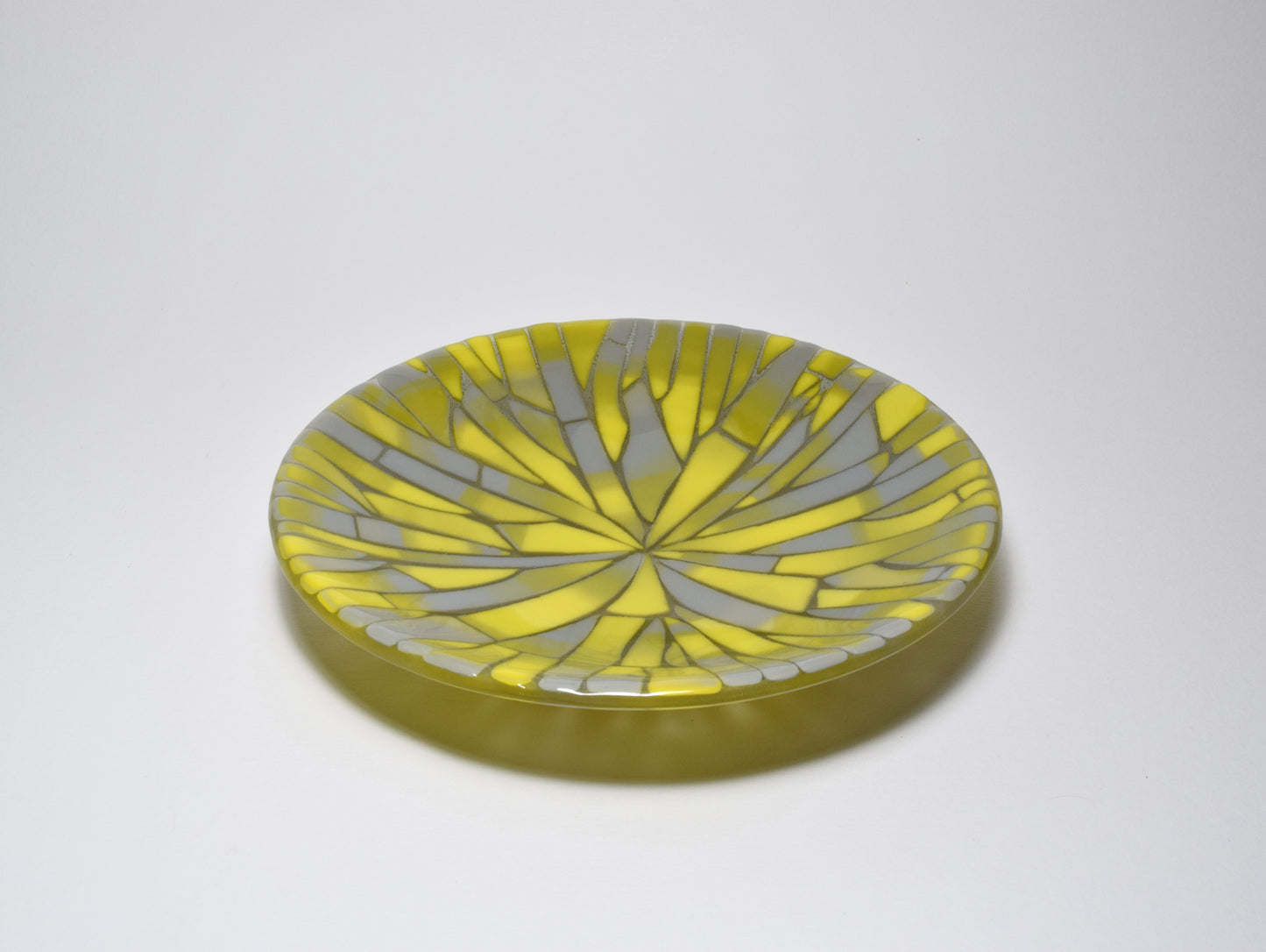 Yellow and Grey Mosaic Round Bowl (Coasters available)