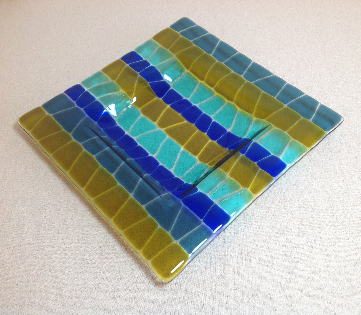 Blue Water Square Dish